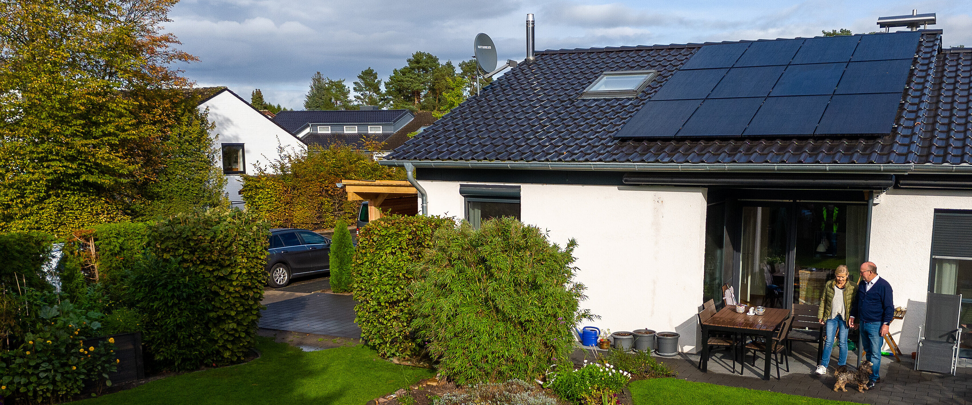 Solaranlage auf einem Hausdach von SVO Kunden im Landkreis Celle.